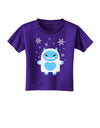 Cute Abominable Snowman Boy Yeti - Christmas Toddler T-Shirt Dark-Toddler T-Shirt-TooLoud-Purple-2T-Davson Sales