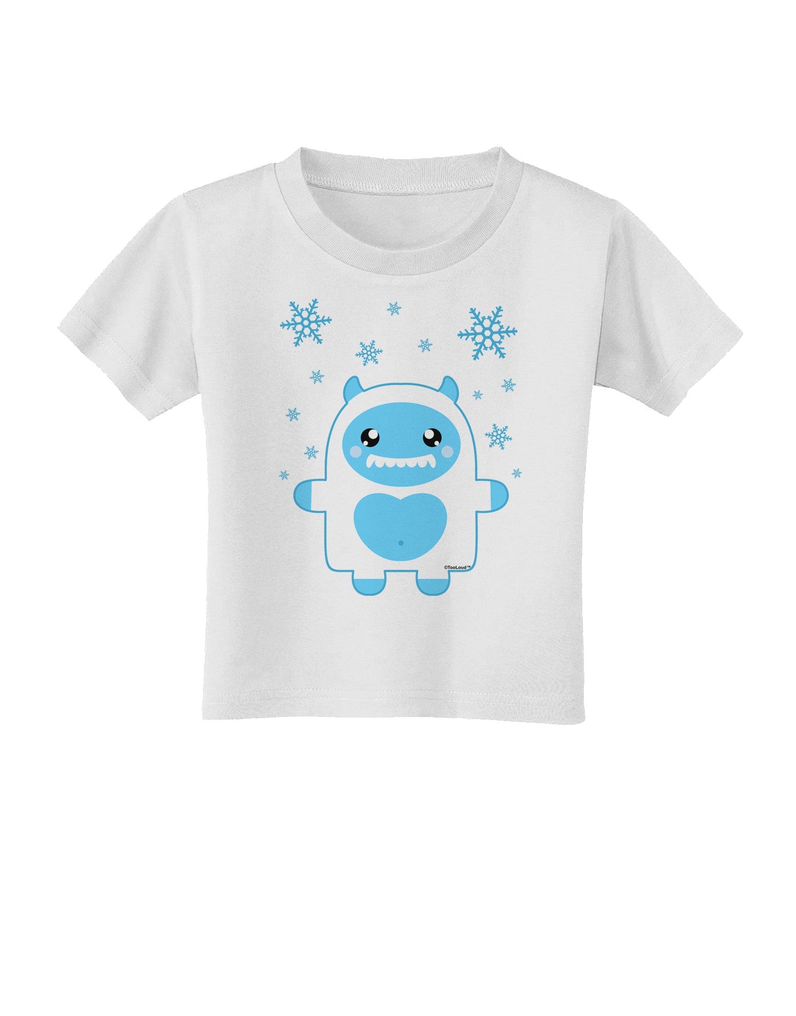 Cute Abominable Snowman Boy Yeti - Christmas Toddler T-Shirt-Toddler T-Shirt-TooLoud-White-2T-Davson Sales