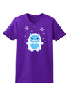 Cute Abominable Snowman Boy Yeti - Christmas Womens Dark T-Shirt-TooLoud-Purple-X-Small-Davson Sales