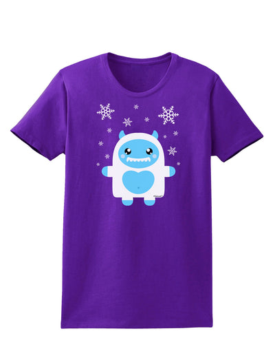 Cute Abominable Snowman Boy Yeti - Christmas Womens Dark T-Shirt-TooLoud-Purple-X-Small-Davson Sales