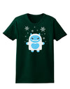Cute Abominable Snowman Boy Yeti - Christmas Womens Dark T-Shirt-TooLoud-Forest-Green-Small-Davson Sales