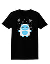 Cute Abominable Snowman Boy Yeti - Christmas Womens Dark T-Shirt-TooLoud-Black-X-Small-Davson Sales