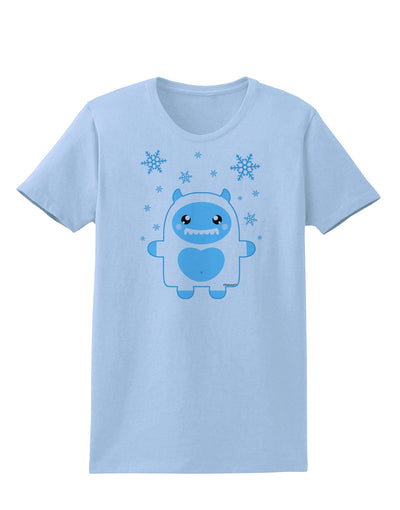 Cute Abominable Snowman Boy Yeti - Christmas Womens T-Shirt-Womens T-Shirt-TooLoud-Light-Blue-X-Small-Davson Sales