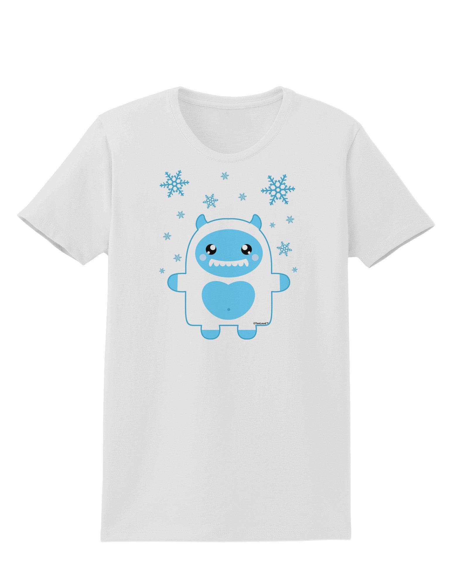Cute Abominable Snowman Boy Yeti - Christmas Womens T-Shirt-Womens T-Shirt-TooLoud-White-X-Small-Davson Sales