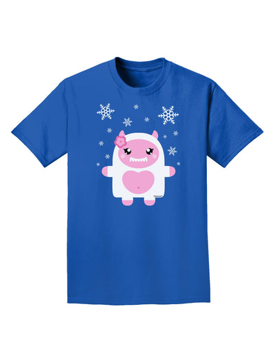 Cute Abominable Snowman Girl Yeti - Christmas Adult Dark T-Shirt-Mens T-Shirt-TooLoud-Royal-Blue-Small-Davson Sales