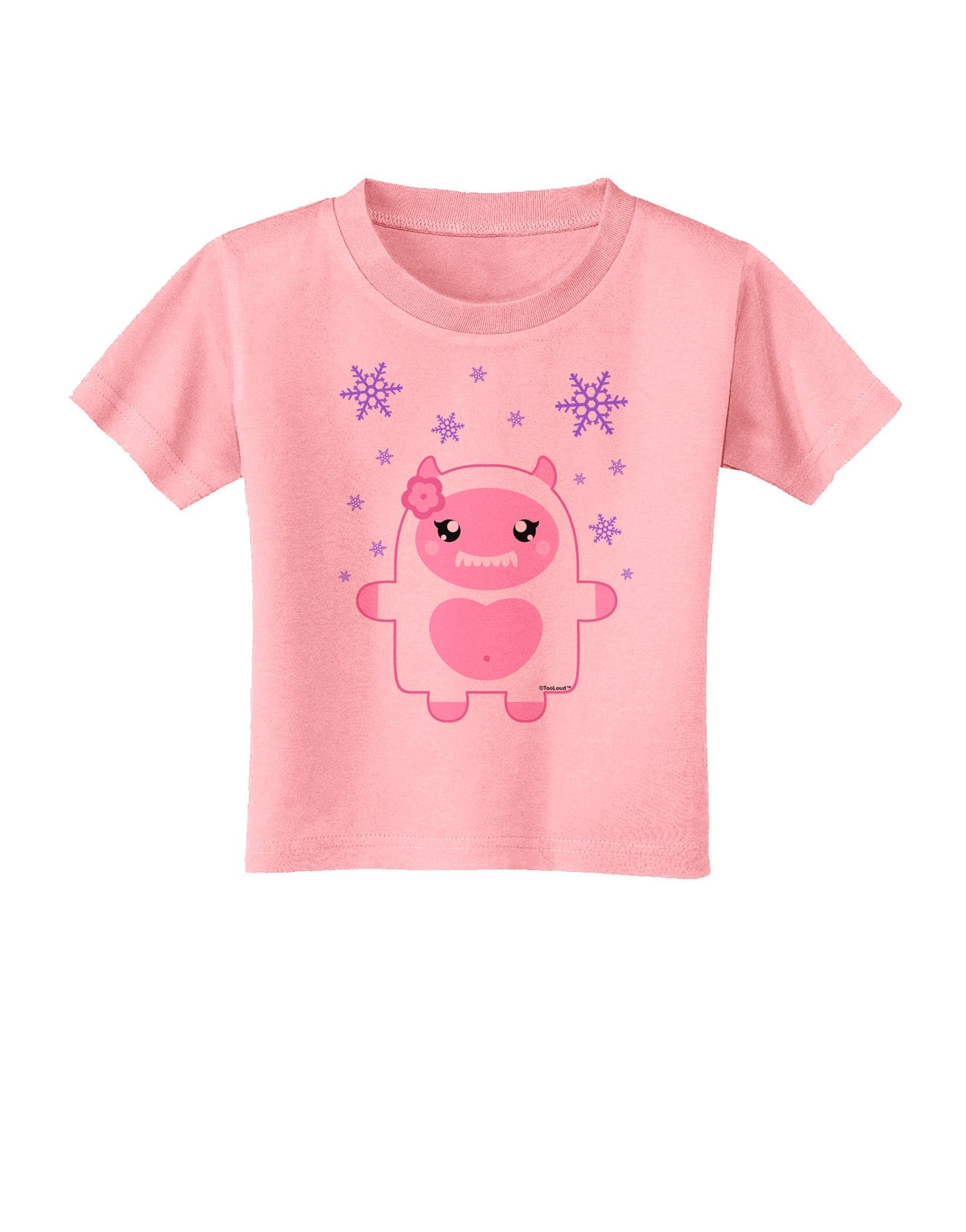 Cute Abominable Snowman Girl Yeti - Christmas Toddler T-Shirt-Toddler T-Shirt-TooLoud-Candy-Pink-2T-Davson Sales
