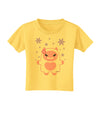 Cute Abominable Snowman Girl Yeti - Christmas Toddler T-Shirt-Toddler T-Shirt-TooLoud-Yellow-2T-Davson Sales