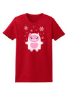 Cute Abominable Snowman Girl Yeti - Christmas Womens Dark T-Shirt-TooLoud-Red-X-Small-Davson Sales