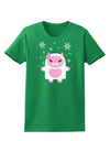 Cute Abominable Snowman Girl Yeti - Christmas Womens Dark T-Shirt-TooLoud-Kelly-Green-X-Small-Davson Sales