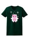 Cute Abominable Snowman Girl Yeti - Christmas Womens Dark T-Shirt-TooLoud-Forest-Green-Small-Davson Sales