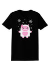 Cute Abominable Snowman Girl Yeti - Christmas Womens Dark T-Shirt-TooLoud-Black-X-Small-Davson Sales