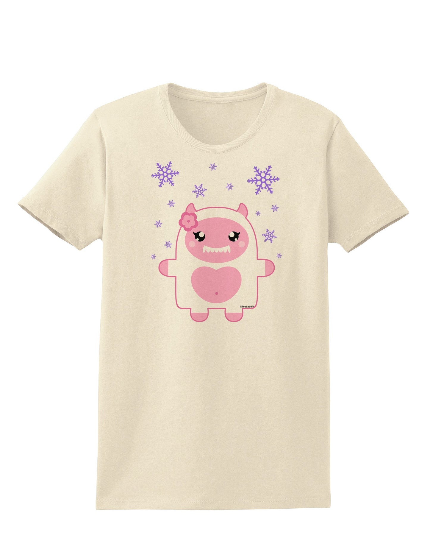 Cute Abominable Snowman Girl Yeti - Christmas Womens T-Shirt-Womens T-Shirt-TooLoud-Natural-X-Small-Davson Sales