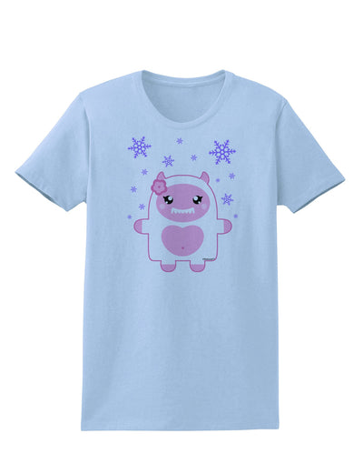 Cute Abominable Snowman Girl Yeti - Christmas Womens T-Shirt-Womens T-Shirt-TooLoud-Light-Blue-X-Small-Davson Sales