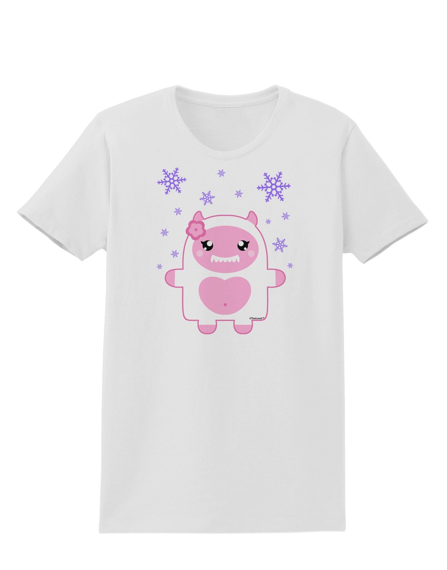 Cute Abominable Snowman Girl Yeti - Christmas Womens T-Shirt-Womens T-Shirt-TooLoud-White-X-Small-Davson Sales