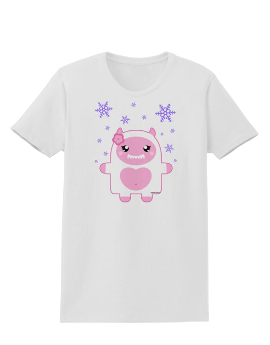 Cute Abominable Snowman Girl Yeti - Christmas Womens T-Shirt-Womens T-Shirt-TooLoud-White-X-Small-Davson Sales