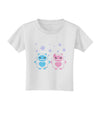 Cute Abominable Snowman Yeti Couple - Christmas Toddler T-Shirt-Toddler T-Shirt-TooLoud-White-2T-Davson Sales