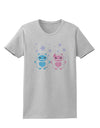 Cute Abominable Snowman Yeti Couple - Christmas Womens T-Shirt-Womens T-Shirt-TooLoud-AshGray-X-Small-Davson Sales