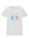 Cute Abominable Snowman Yeti Couple - Christmas Womens T-Shirt-Womens T-Shirt-TooLoud-White-X-Small-Davson Sales