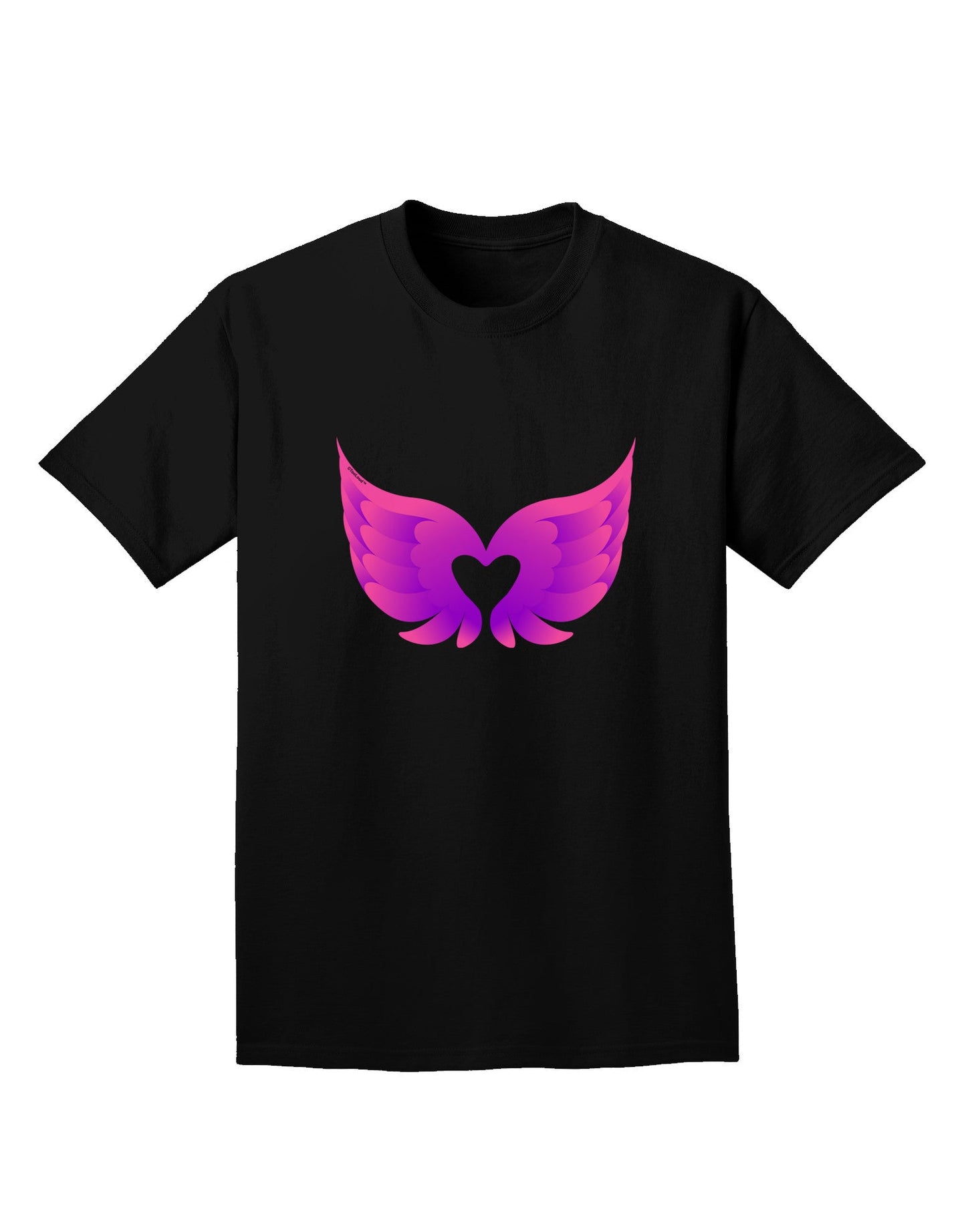 Cute Angel Wings Pair Heart Adult Dark T-Shirt-Mens T-Shirt-TooLoud-Black-Small-Davson Sales