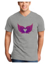 Cute Angel Wings Pair Heart Adult V-Neck T-shirt-Mens V-Neck T-Shirt-TooLoud-HeatherGray-Small-Davson Sales