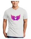 Cute Angel Wings Pair Heart Adult V-Neck T-shirt-Mens V-Neck T-Shirt-TooLoud-White-Small-Davson Sales