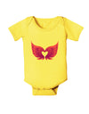 Cute Angel Wings Pair Heart Baby Romper Bodysuit-Baby Romper-TooLoud-Yellow-06-Months-Davson Sales