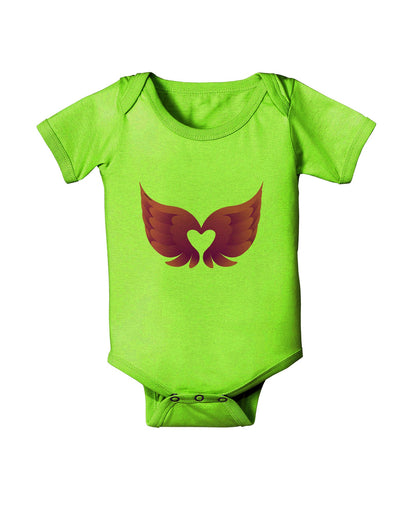 Cute Angel Wings Pair Heart Baby Romper Bodysuit-Baby Romper-TooLoud-Lime-Green-06-Months-Davson Sales