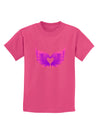 Cute Angel Wings Pair Heart Childrens Dark T-Shirt-Childrens T-Shirt-TooLoud-Sangria-X-Small-Davson Sales