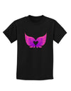 Cute Angel Wings Pair Heart Childrens Dark T-Shirt-Childrens T-Shirt-TooLoud-Black-X-Small-Davson Sales