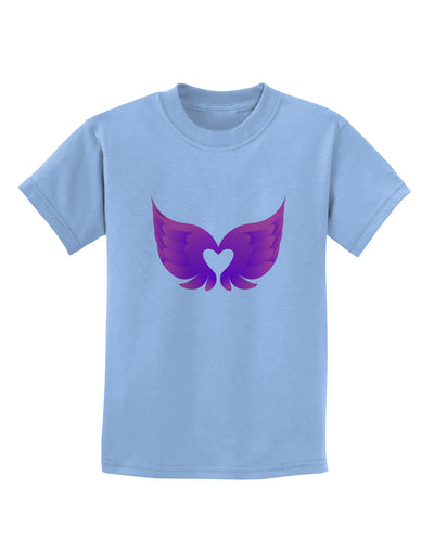 Cute Angel Wings Pair Heart Childrens T-Shirt-Childrens T-Shirt-TooLoud-Light-Blue-X-Small-Davson Sales