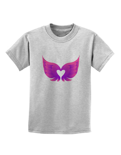 Cute Angel Wings Pair Heart Childrens T-Shirt-Childrens T-Shirt-TooLoud-AshGray-X-Small-Davson Sales