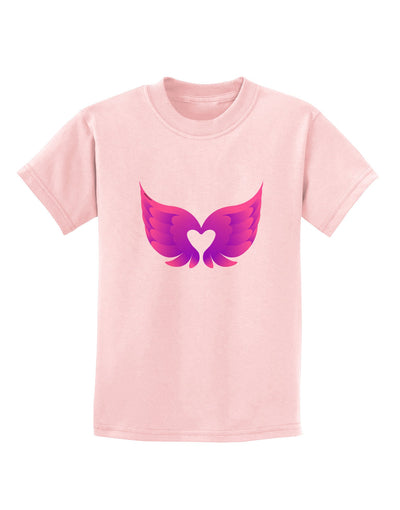 Cute Angel Wings Pair Heart Childrens T-Shirt-Childrens T-Shirt-TooLoud-PalePink-X-Small-Davson Sales