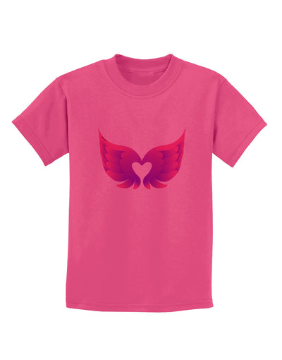 Cute Angel Wings Pair Heart Childrens T-Shirt-Childrens T-Shirt-TooLoud-Sangria-X-Small-Davson Sales