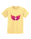 Cute Angel Wings Pair Heart Childrens T-Shirt-Childrens T-Shirt-TooLoud-Daffodil-Yellow-X-Small-Davson Sales