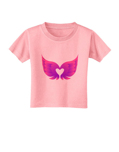 Cute Angel Wings Pair Heart Toddler T-Shirt-Toddler T-Shirt-TooLoud-Candy-Pink-2T-Davson Sales