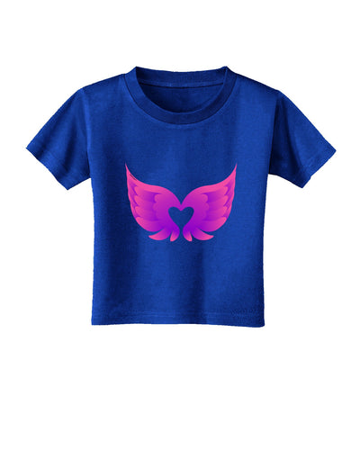 Cute Angel Wings Pair Heart Toddler T-Shirt Dark-Toddler T-Shirt-TooLoud-Red-2T-Davson Sales