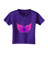 Cute Angel Wings Pair Heart Toddler T-Shirt Dark-Toddler T-Shirt-TooLoud-Purple-2T-Davson Sales