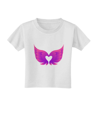 Cute Angel Wings Pair Heart Toddler T-Shirt-Toddler T-Shirt-TooLoud-White-2T-Davson Sales