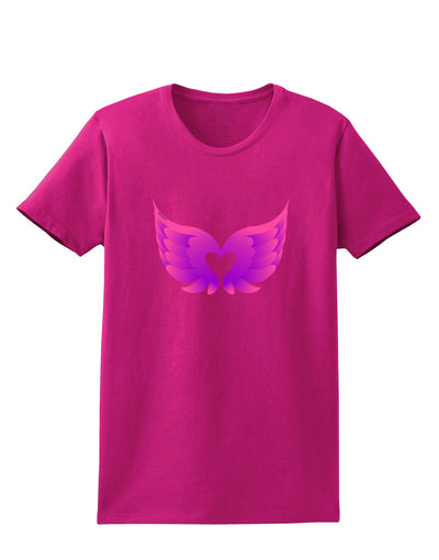 Cute Angel Wings Pair Heart Womens Dark T-Shirt-TooLoud-Hot-Pink-Small-Davson Sales