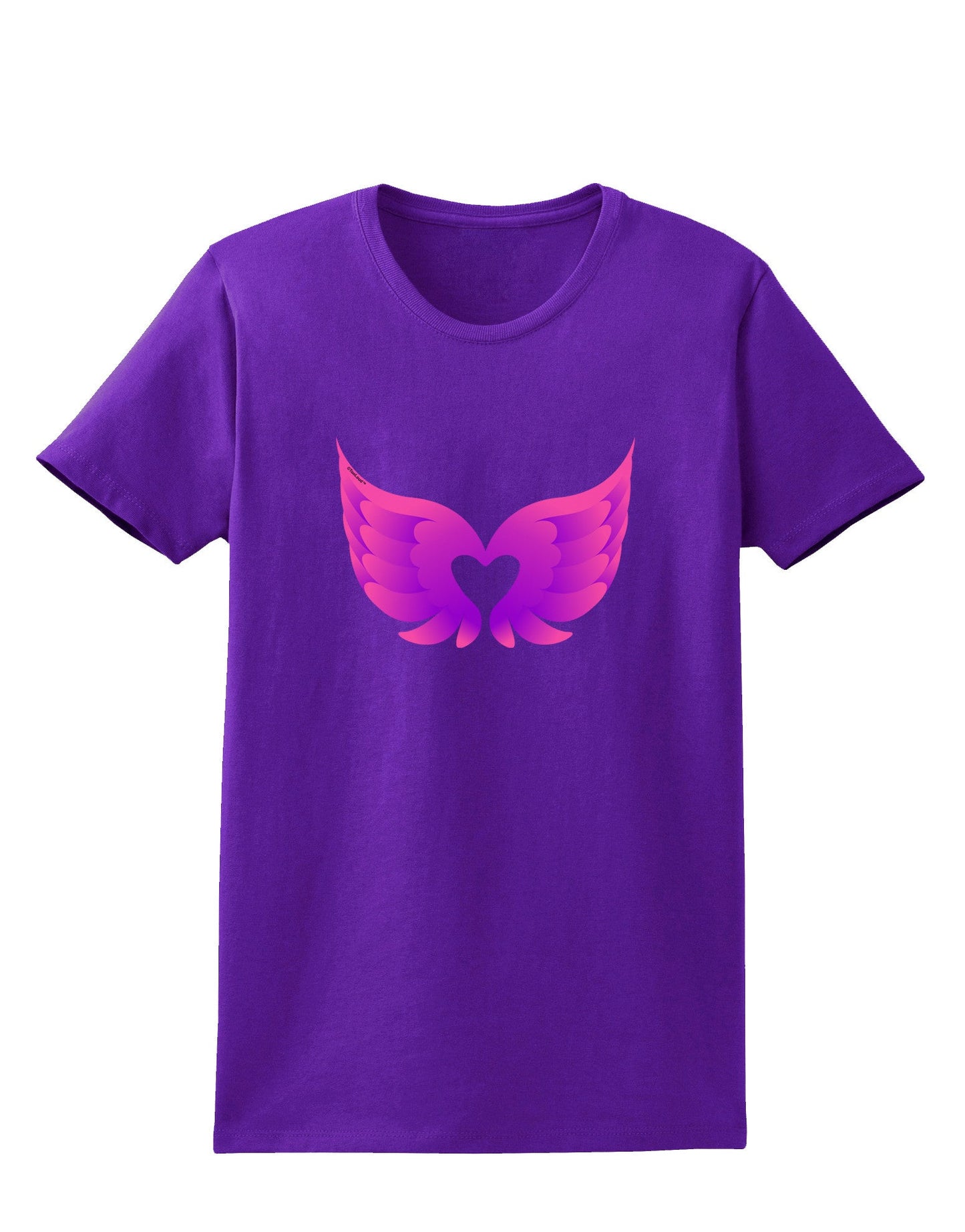 Cute Angel Wings Pair Heart Womens Dark T-Shirt-TooLoud-Purple-X-Small-Davson Sales