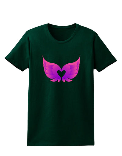 Cute Angel Wings Pair Heart Womens Dark T-Shirt-TooLoud-Forest-Green-Small-Davson Sales