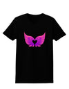 Cute Angel Wings Pair Heart Womens Dark T-Shirt-TooLoud-Black-X-Small-Davson Sales