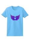 Cute Angel Wings Pair Heart Womens T-Shirt-Womens T-Shirt-TooLoud-Aquatic-Blue-X-Small-Davson Sales