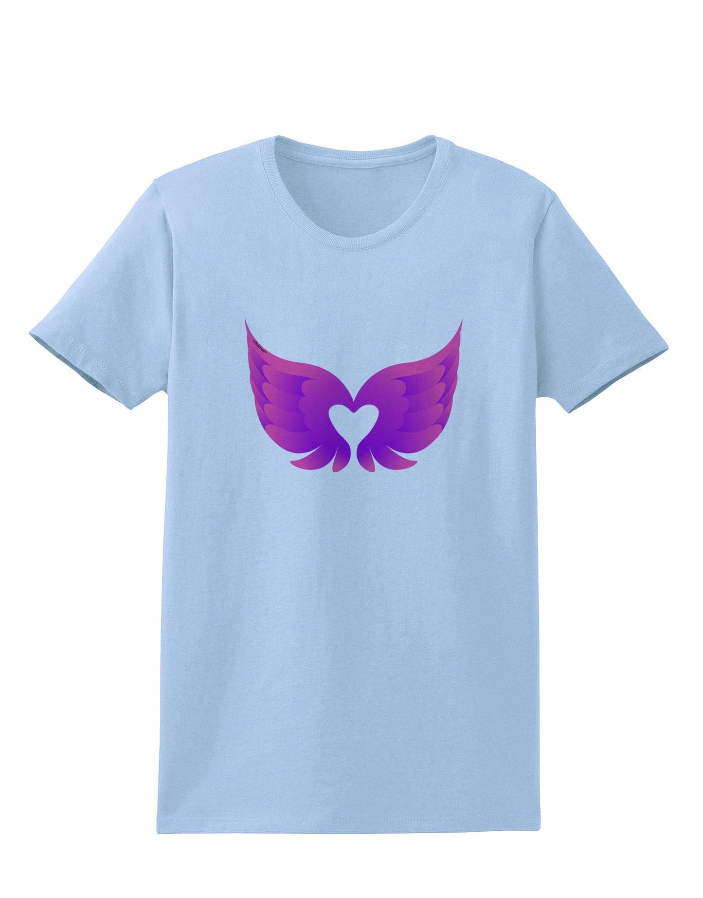 Cute Angel Wings Pair Heart Womens T-Shirt-Womens T-Shirt-TooLoud-Light-Blue-X-Small-Davson Sales