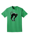 Cute Arched Black Cat Halloween Adult Dark T-Shirt-Mens T-Shirt-TooLoud-Kelly-Green-Small-Davson Sales