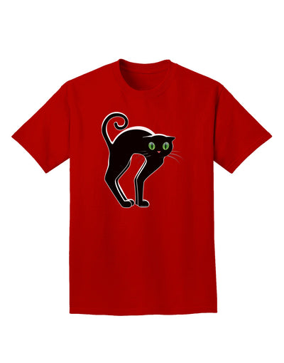 Cute Arched Black Cat Halloween Adult Dark T-Shirt-Mens T-Shirt-TooLoud-Red-Small-Davson Sales