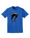 Cute Arched Black Cat Halloween Adult Dark T-Shirt-Mens T-Shirt-TooLoud-Royal-Blue-Small-Davson Sales