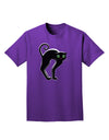 Cute Arched Black Cat Halloween Adult Dark T-Shirt-Mens T-Shirt-TooLoud-Purple-Small-Davson Sales