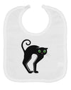 Cute Arched Black Cat Halloween Baby Bib