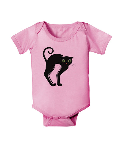 Cute Arched Black Cat Halloween Baby Romper Bodysuit-Baby Romper-TooLoud-Light-Pink-06-Months-Davson Sales